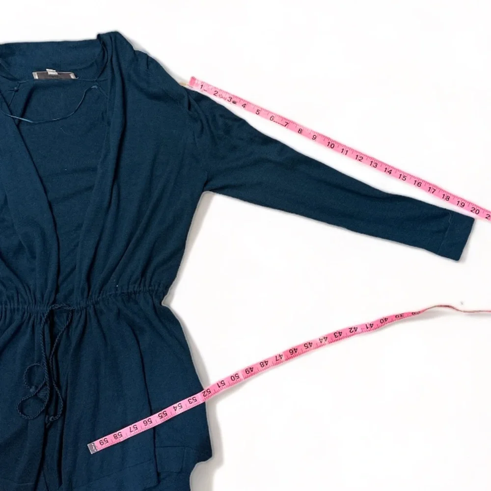 Loft Long Sleeve Teal Cardigan With Tassel Tie Waist Ladies Size XS EUC